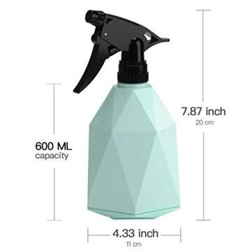 REPUGO Empty Spray Bottles, 20oz Adjustable Nozzle Hair Spray Bottles, 600ml Durable Spray Bottles for Cleaning Solutions, Multi Purpose Use Pressure Watering Can for Indoor Outdoor Plants.