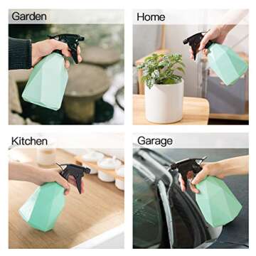 REPUGO Empty Spray Bottles, 20oz Adjustable Nozzle Hair Spray Bottles, 600ml Durable Spray Bottles for Cleaning Solutions, Multi Purpose Use Pressure Watering Can for Indoor Outdoor Plants.