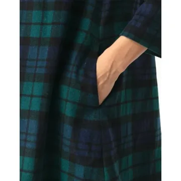 Chic YEXPINE Women's Fall Plaid Dress with Bow Tie