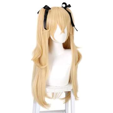 LeMarnia Gold & Yellow Synthetic Wig for Cosplay