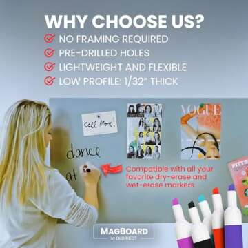 Diamond Life Magnetic Board - Memo & Vision Board