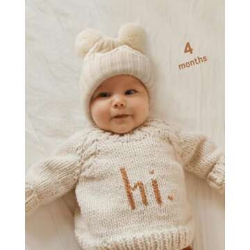 FURTALK Toddler Winter Hat with Pom Poms - Warm & Cute