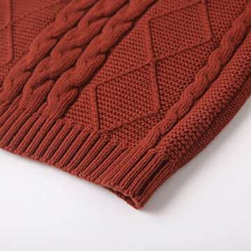 Curipeer Baby Boys Cable Knit Sweater Long Sleeve Solid Pullover Toddler Crew Neck Fall