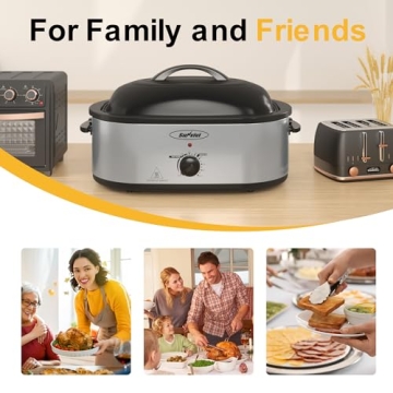Sunvivi 24lb Electric Roaster Oven with Self-Basting Lid