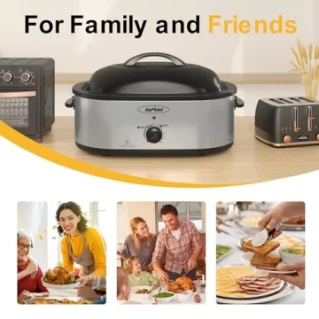 Sunvivi 24lb Electric Roaster Oven with Self-Basting Lid