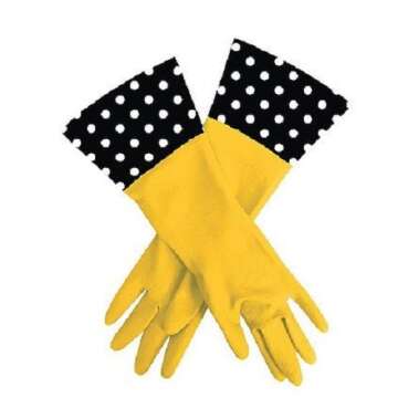 HIC Harold Import Co. Glam Latex Dishwashing Gloves 57524-HIC, assorted colors