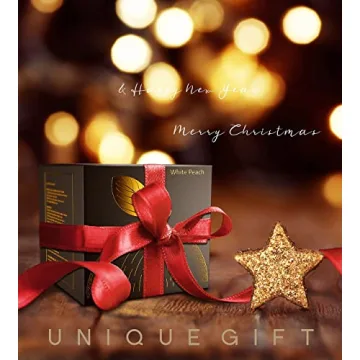 Premium Peach Amber Candle Gift for Women, 35hrs Burn