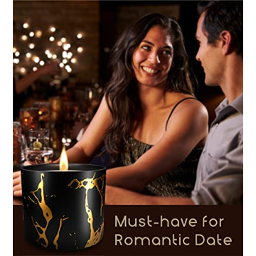 Premium Peach Amber Candle Gift for Women, 35hrs Burn