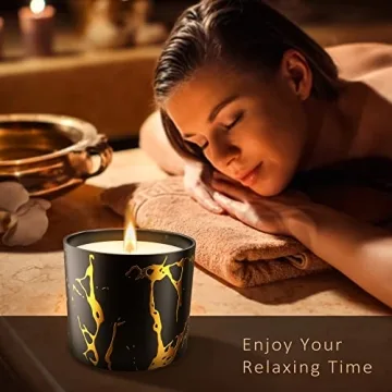 Premium Peach Amber Candle Gift for Women, 35hrs Burn