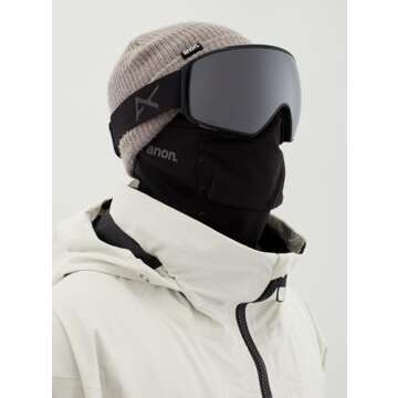 Anon M4 Goggles (Toric) + Bonus Lens + MFI Face Mask, Frame: Smoke, Lens: Perceive Sunny Onyx