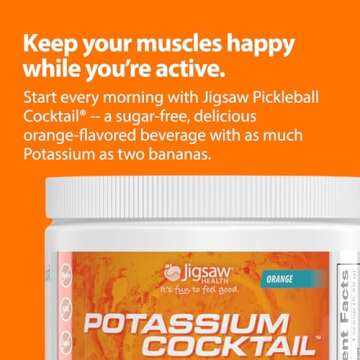 Jigsaw Health Potassium Cocktail Formerly Pickleball Cocktail | Orange, 60 Serving Jars