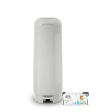 Diaper Genie Signature Pail (Grey) | Effortless Odor Control for Your Nursery