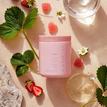 VEGAMOUR GRO Biotin Gummies for Healthy Hair, Vegan