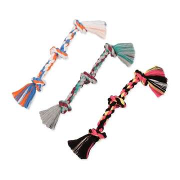 Mammoth Flossy Chews Color Rope Tug – Premium Cotton-Poly Tug Toy for Dogs – Interactive Rope– Dog Chew Toy, Assorted colors