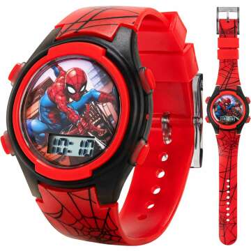 Kids Marvel Spider-Man Digital Watch - LCD Quartz Watch ⌚️