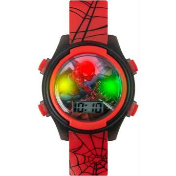 Kids Marvel Spider-Man Digital Watch - LCD Quartz Watch ⌚️