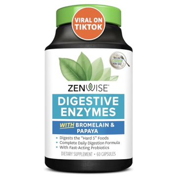 Zenwise Health Digestive Enzymes for Enhanced Gut Health with Probiotics - 60 CT