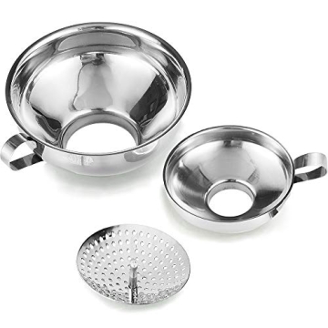 Delove Stainless Steel Canning Funnel Set for Jars