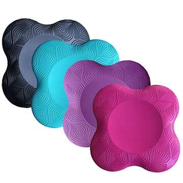 Zealtop Yoga Knee Pad Cushion Extra Thick for Knees Elbows Wrist Hands Head Foam Yoga pilates work out kneeling pad (lake blue 2packs)