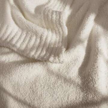 R.SHARE Beige Throw Blanket 50x70 Inch Reversible, Feather Knit Tan Cream Taupe Microfiber Soft Comfy Cozy Lightweight Fluffy Fuzzy Warm Cute for Couch Sofa Chair Bed Home