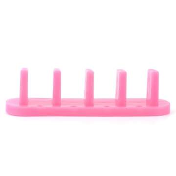Rolabling 3pcs False Nail Art Tips Practice Display Stand Tool with 10 pcs False Nail Tips for Gel Nail Polish DIY Nail Training Tools (Rose) (display stand)