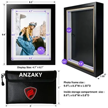 Photo Frame Safe - Fireproof & Waterproof Mini Safe