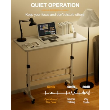 Portable Adjustable Height Mobile Standing Desk 32 Inch
