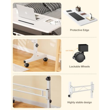 Portable Adjustable Height Mobile Standing Desk 32 Inch