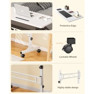 Portable Adjustable Height Mobile Standing Desk 32 Inch