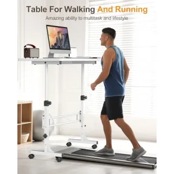 Portable Adjustable Height Mobile Standing Desk 32 Inch