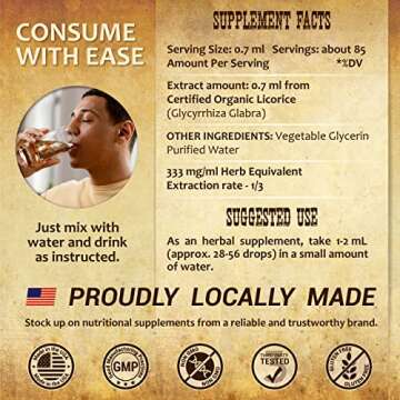 HERBALICIOUS Vegan Licorice Root Extract - 2 Fl Oz