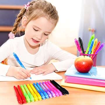 GIFTINBOX Valentines Day Gifts for Kids, 28PCS Invisible Ink Pen with UV Light for Kids, Spy Pen Magic Marker for Secret Message, Valentines for Kids Classroom, Party Favors for Kids 4-8 8-12