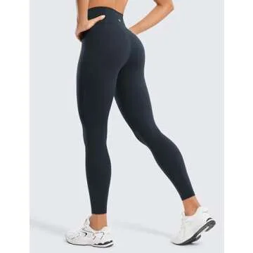 CRZ YOGA Womens Butterluxe Workout Leggings 25 Inches - High Waisted Gym Yoga Pants with Pockets But...