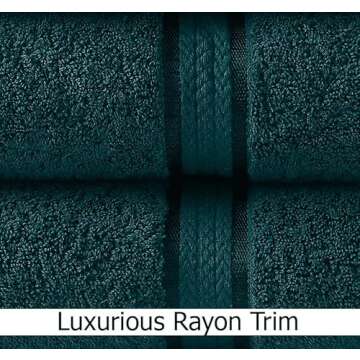 COTTON CRAFT Ultra Soft Bath Towels in Teal - Luxurious Comfort