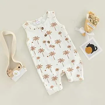 CIYCUIT Baby Boy Sleeveless Romper for Newborn Wear