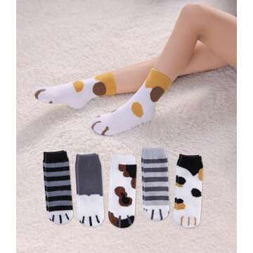 SDBING Kids Fuzzy Socks, Toddlers Non Slip Socks Boys Girls Cute Cozy Winter Warm Crew Socks with Grips 6 Pairs