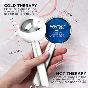 Ice Globes for Facials | Unbreakable Steel Cooling Roller