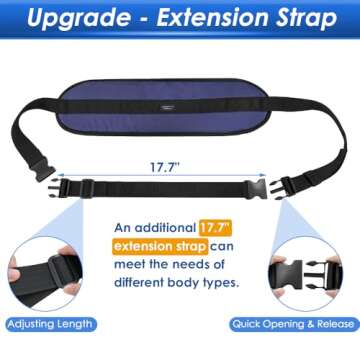 NEPPT Wheelchair Seatbelt Restraints for Dementia Patients Fall Prevention for Elderly Wheelchair Safety Harness for Adults Chair Seat Belt Adjustable Waist Support Straps to Prevent Sliding