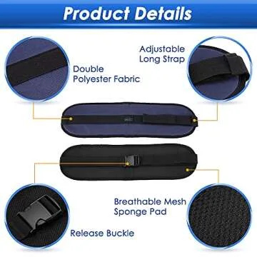 NEPPT Wheelchair Seatbelt Restraints for Dementia Patients Fall Prevention for Elderly Wheelchair Safety Harness for Adults Chair Seat Belt Adjustable Waist Support Straps to Prevent Sliding