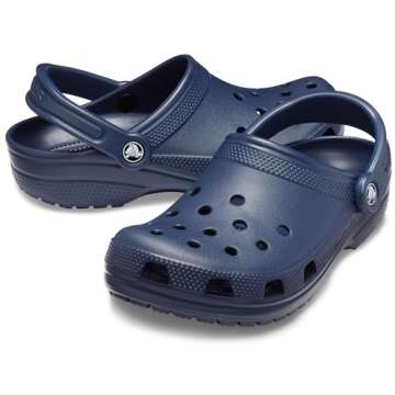 Crocs Unisex-Adult Classic Clog, Clogs for Women and Men, Navy, 9 Women/7 Men