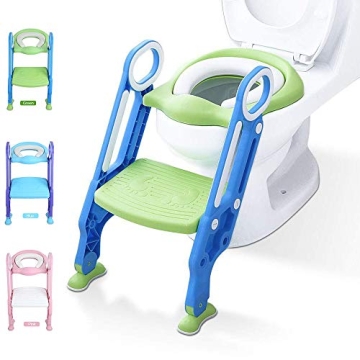 KATARUS Adjustable Toddler Potty Training Seat with Step Stool