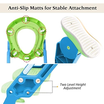 KATARUS Adjustable Toddler Potty Training Seat with Step Stool