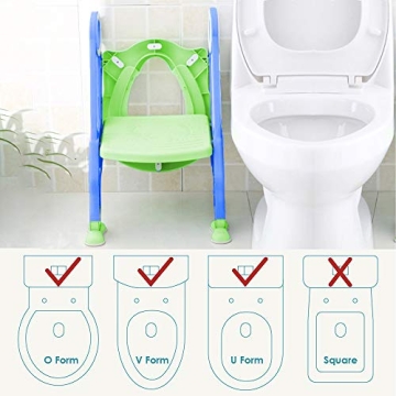 KATARUS Adjustable Toddler Potty Training Seat with Step Stool