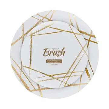 Plasticpro 32 Piece Elegant Plastic Plates Set