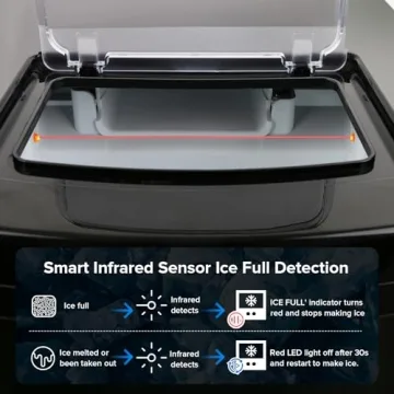 Nugget Ice Maker Countertop, Pebble Ice Maker Machine Pellet Sonic Ice Maker Dispenser Portable for Home/Kitchen/Office, Soft Chewable Ice, Making Ice in 6 Mins, 34Lbs/24H, Self-Cleaning, Ink Black