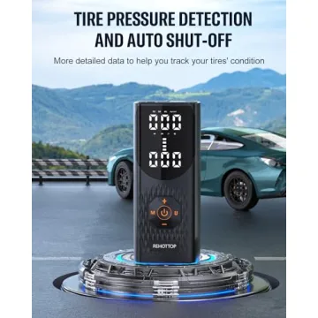 Portable Tire Inflator for Car & Bike 160PSI