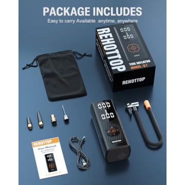 Portable Tire Inflator for Car & Bike 160PSI