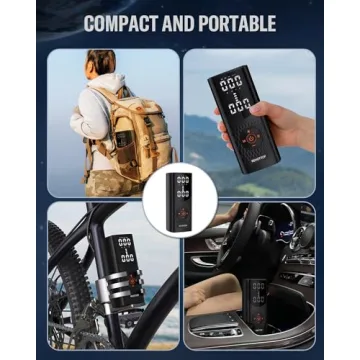 Portable Tire Inflator for Car & Bike 160PSI