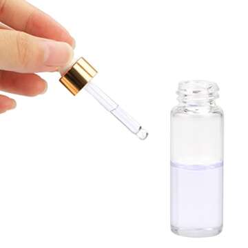 Pack of 35,5ml Clear Glass Dropper Bottle,Empty Glass Sample Vials with Glass Eye Dropper for DIY Ar...