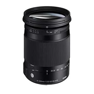 Sigma 886306 18-300mm F3.5-6.3 Contemporary DC Macro OS HSM Lens for Nikon, Black
